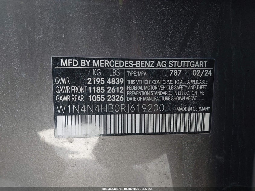 2024 Mercedes-benz Gla-class VIN W1N4N4HB0RJ619200 IAAI salvage auction — FRONT END, Wait Title, sold $9,800 on 2026-07-14 (photo 9)