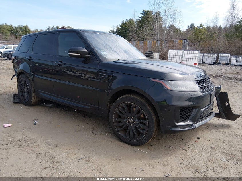 2021 Land rover Range rover sport VIN SALWR2SU3MA780774 IAAI salvage auction — FRONT & REAR, Salvage (Massachusetts), sold $9,000 on 2026-07-17 (photo 1)
