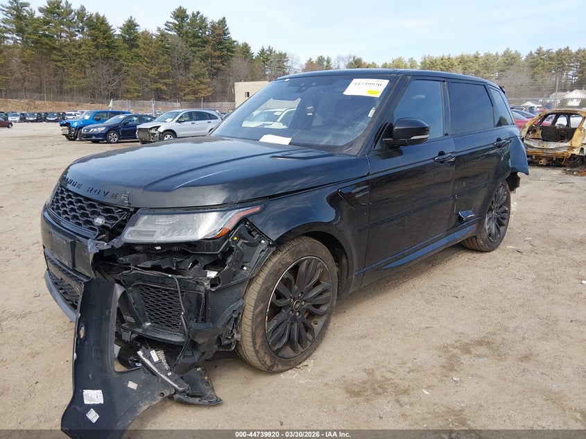 2021 Land rover Range rover sport VIN SALWR2SU3MA780774 IAAI salvage auction — FRONT & REAR, Salvage (Massachusetts), sold $9,000 on 2026-07-17 (photo 2)