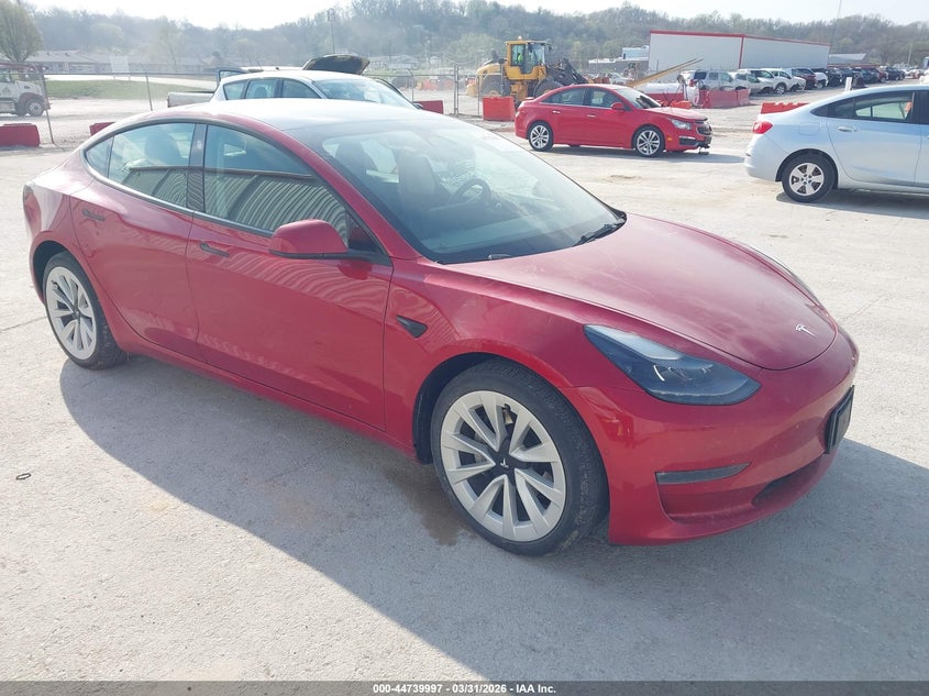 2022 Tesla Model 3 VIN 5YJ3E1EB9NF360813 — IAAI salvage auction photo