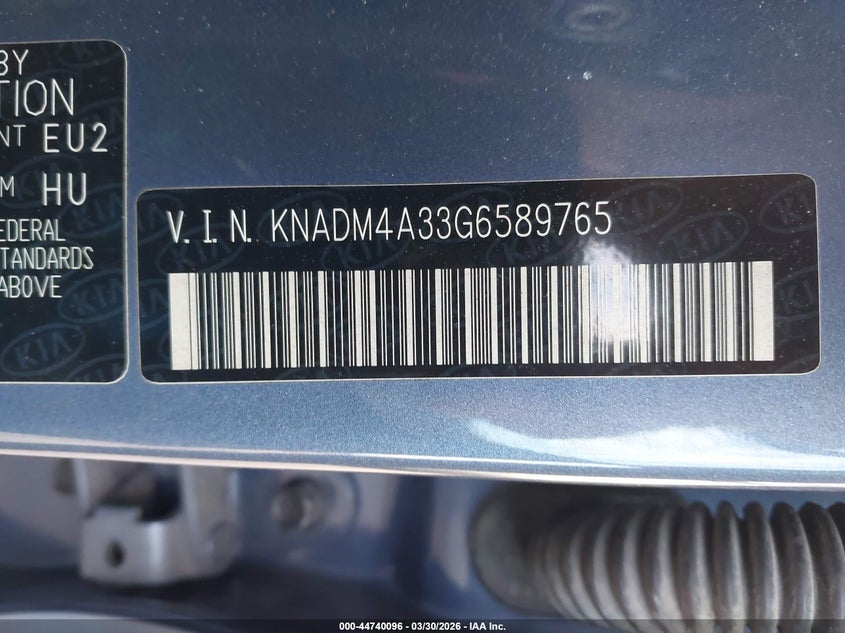 2016 Kia Rio VIN KNADM4A33G6589765 IAAI salvage auction — FRONT END, Salvage (Illinois), sold $475 on 2026-07-08 (photo 9)