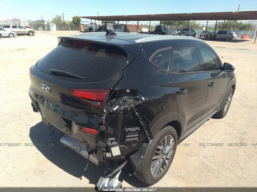 2019 Hyundai Tucson VIN KM8J33AL4KU982838 IAAI salvage auction — REAR END, Wait Title, sold $2,400 on 2026-07-02 (photo 4)