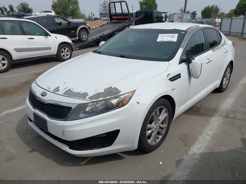 2013 Kia Optima VIN 5XXGN4A75DG248591 IAAI salvage auction — LEFT FRONT, Salvage (Texas), sold $750 on 2026-07-07 (photo 2)