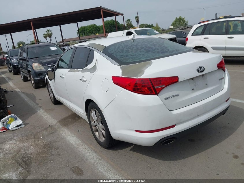 2013 Kia Optima VIN 5XXGN4A75DG248591 IAAI salvage auction — LEFT FRONT, Salvage (Texas), sold $750 on 2026-07-07 (photo 3)