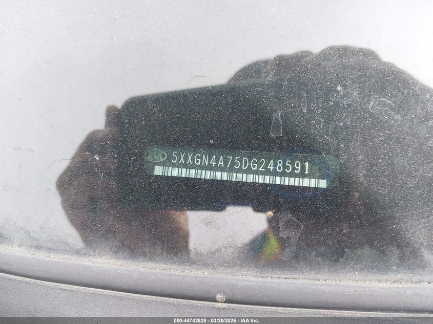 2013 Kia Optima VIN 5XXGN4A75DG248591 IAAI salvage auction — LEFT FRONT, Salvage (Texas), sold $750 on 2026-07-07 (photo 9)