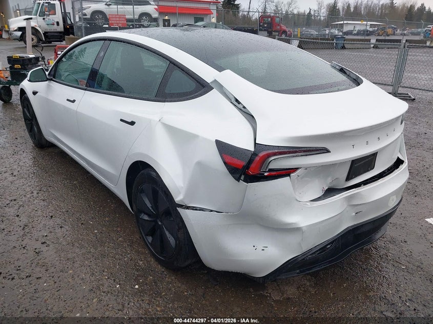 2024 Tesla Model 3 VIN 5YJ3E1EA7RF724367 IAAI salvage auction — REAR END, Wait Title, sold $12,700 on 2026-07-08 (photo 3)