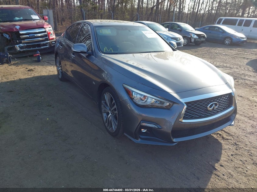 2018 Infiniti Q50 VIN JN1EV7AR6JM441867 IAAI salvage auction — FRONT END, Salvage - Greater Than 75% (Maryland), sold $4,800 on 2026-09-23 (photo 1)