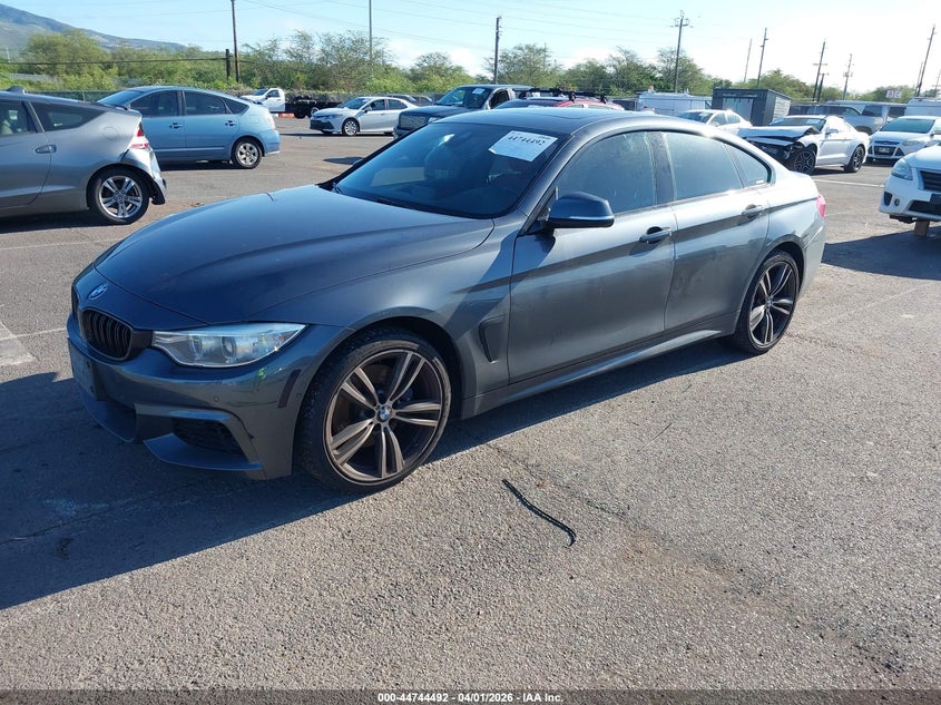 2016 BMW 4er VIN WBA4C9C54GG139602 IAAI salvage auction — WATER/FLOOD, Salvage (Hawaii), sold $1,750 on 2026-08-04 (photo 2)