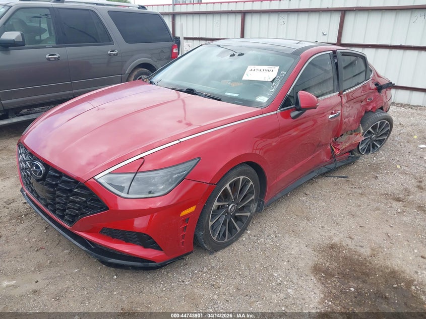 2021 Hyundai Sonata VIN 5NPEH4J28MH091811 IAAI salvage auction — LEFT SIDE, Salvage (Texas), sold $4,300 on 2026-07-09 (photo 2)