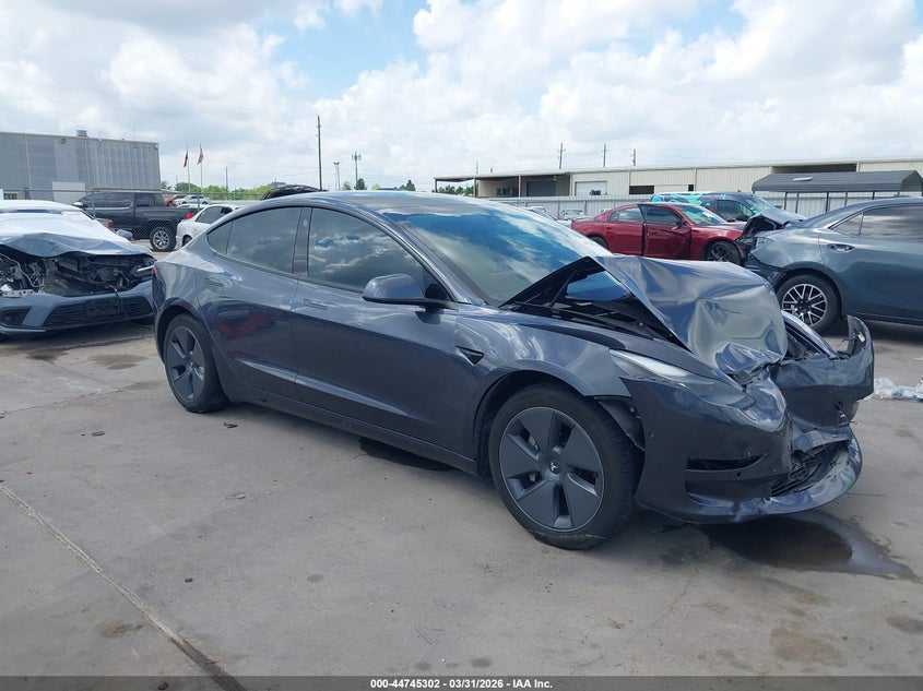 2022 Tesla Model 3 VIN 5YJ3E1EB3NF170814 IAAI salvage auction — FRONT END, Original (Texas), sold $6,600 on 2026-07-18 (photo 1)