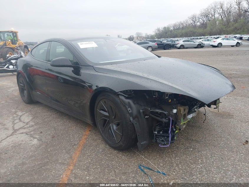 2026 Tesla Model s VIN 5YJSA1E66TF557543 IAAI salvage auction — FRONT END, Wait Title, sold $44,750 on 2026-07-08 (photo 1)