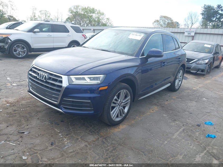 2018 Audi Q5 VIN WA1BNAFY1J2010985 IAAI salvage auction — LEFT REAR, Clear (South Carolina), sold $12,500 on 2026-07-08 (photo 2)