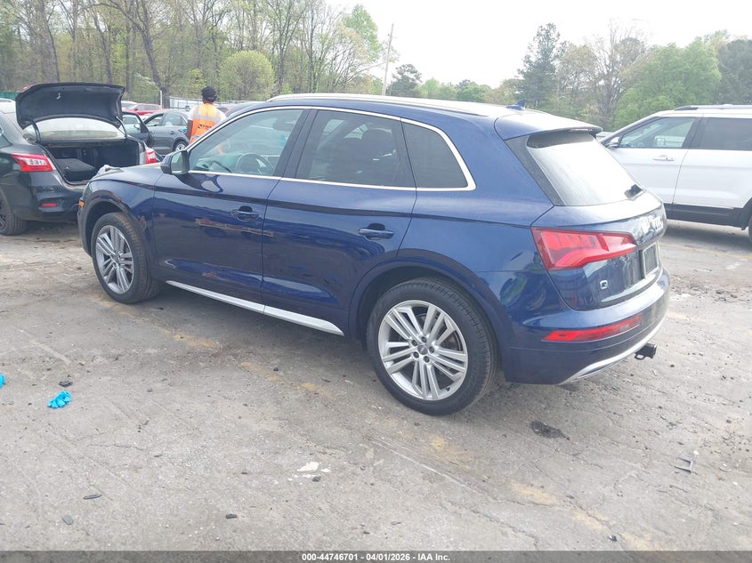 2018 Audi Q5 VIN WA1BNAFY1J2010985 IAAI salvage auction — LEFT REAR, Clear (South Carolina), sold $12,500 on 2026-07-08 (photo 3)