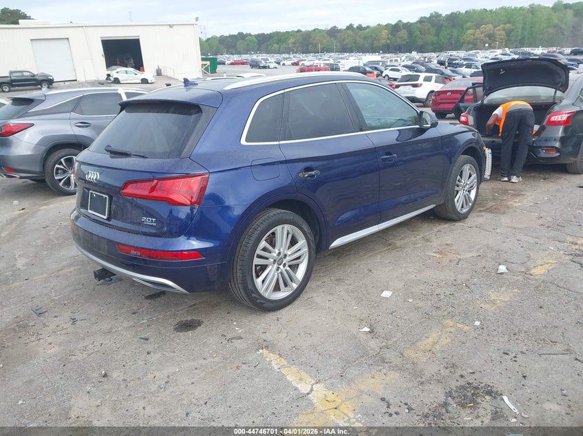 2018 Audi Q5 VIN WA1BNAFY1J2010985 IAAI salvage auction — LEFT REAR, Clear (South Carolina), sold $12,500 on 2026-07-08 (photo 4)