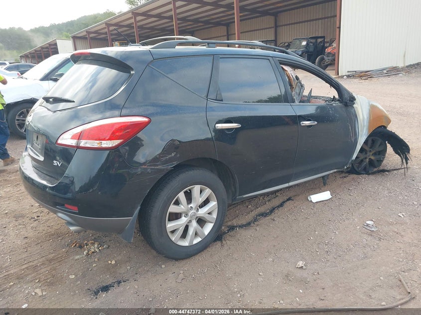 2012 Nissan Murano VIN JN8AZ1MU7CW119327 IAAI salvage auction — Burn Interior, Salvage (Alabama), sold $25 on 2026-07-29 (photo 4)
