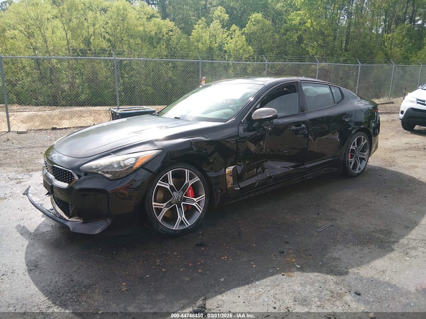 2018 Kia Stinger VIN KNAE45LCXJ6011547 IAAI salvage auction — LEFT SIDE, Salvage (Mississippi), sold $3,300 on 2026-07-29 (photo 2)