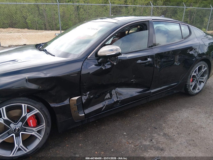 2018 Kia Stinger VIN KNAE45LCXJ6011547 IAAI salvage auction — LEFT SIDE, Salvage (Mississippi), sold $3,300 on 2026-07-29 (photo 6)