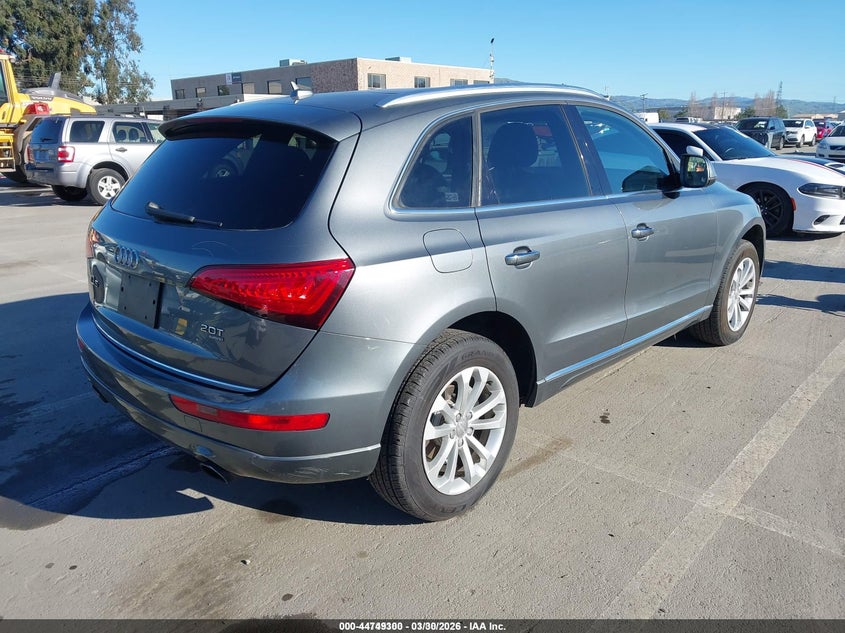 2015 Audi Q5 VIN WA1LFAFP9FA024994 IAAI salvage auction — LEFT SIDE, Wait Title, sold $850 on 2026-07-13 (photo 4)