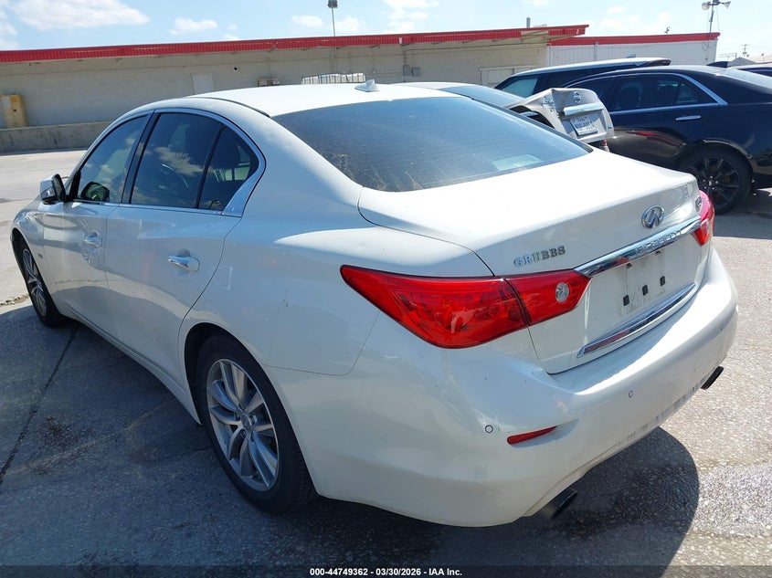 2016 Infiniti Q50 VIN JN1EV7AP7GM304184 IAAI salvage auction — HAIL, Original (Texas), sold $1,500 on 2026-08-24 (photo 3)