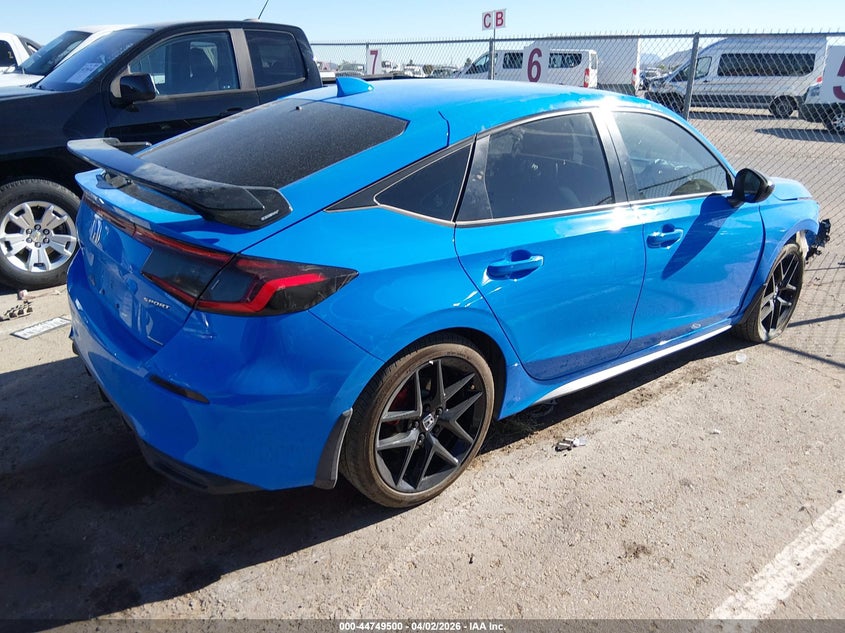 2025 Honda Civic VIN JHMFL4H88SX002154 IAAI salvage auction — LEFT SIDE, Original (Texas), sold $4,375 on 2026-07-29 (photo 4)