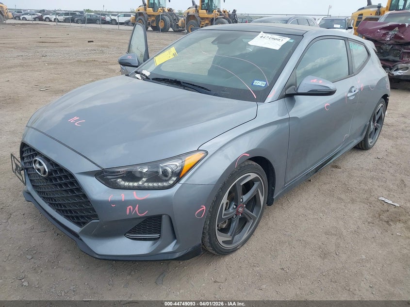 2021 Hyundai Veloster VIN KMHTH6AB0MU032711 IAAI salvage auction — REAR END, Original (Texas), sold $3,850 on 2026-07-14 (photo 2)