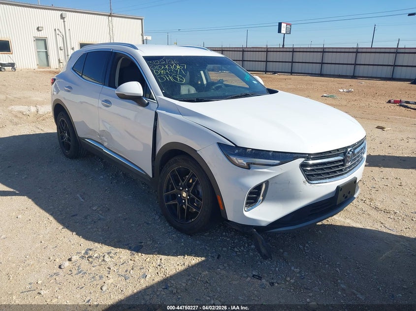 2023 Buick Envision VIN LRBFZNR47PD084371 IAAI salvage auction — SIDE, Salvage (Texas), sold $3,200 on 2026-07-31 (photo 1)