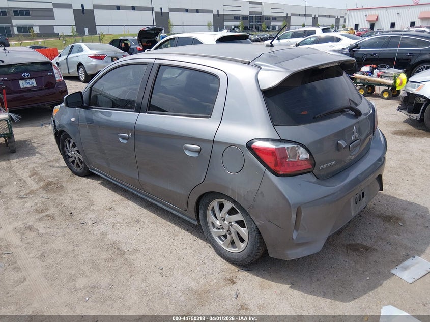 2021 Mitsubishi Mirage VIN ML32AUHJ0MH007499 IAAI salvage auction — RIGHT SIDE, Original (Texas), sold $1,000 on 2026-07-14 (photo 3)
