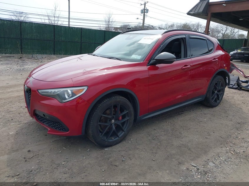 2019 Alfa romeo Stelvio VIN ZASPAKBN7K7C71218 IAAI salvage auction — REAR END, Wait Title, sold $4,225 on 2026-08-11 (photo 2)