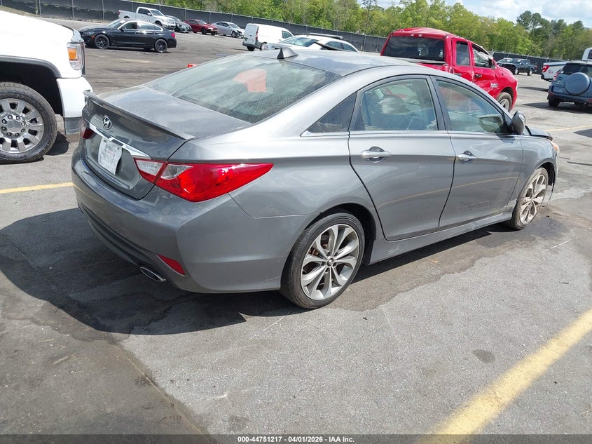2014 Hyundai Sonata VIN 5NPEC4AC5EH882029 IAAI salvage auction — FRONT END, Wait Title, sold $850 on 2026-07-08 (photo 4)
