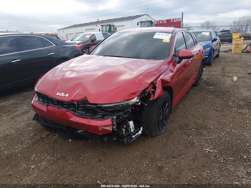 2025 Kia K5 VIN KNAG24J78S5293984 IAAI salvage auction — FRONT END, Salvage (Indiana), sold $6,500 on 2026-08-01 (photo 2)