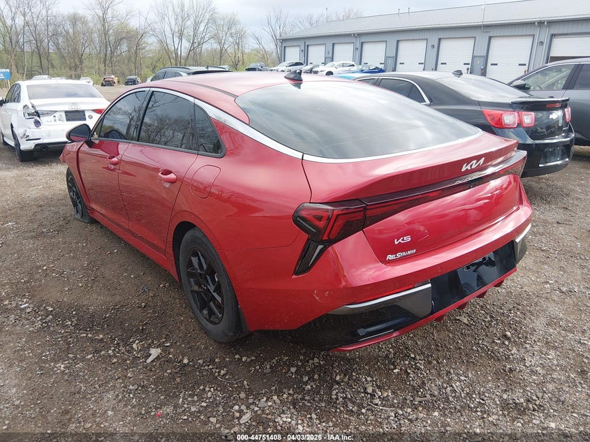 2025 Kia K5 VIN KNAG24J78S5293984 IAAI salvage auction — FRONT END, Salvage (Indiana), sold $6,500 on 2026-08-01 (photo 3)
