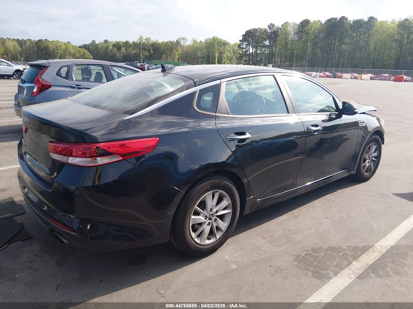 2016 Kia Optima VIN 5XXGT4L38GG100827 IAAI salvage auction — FRONT END, Wait Title, sold $750 on 2026-07-08 (photo 4)