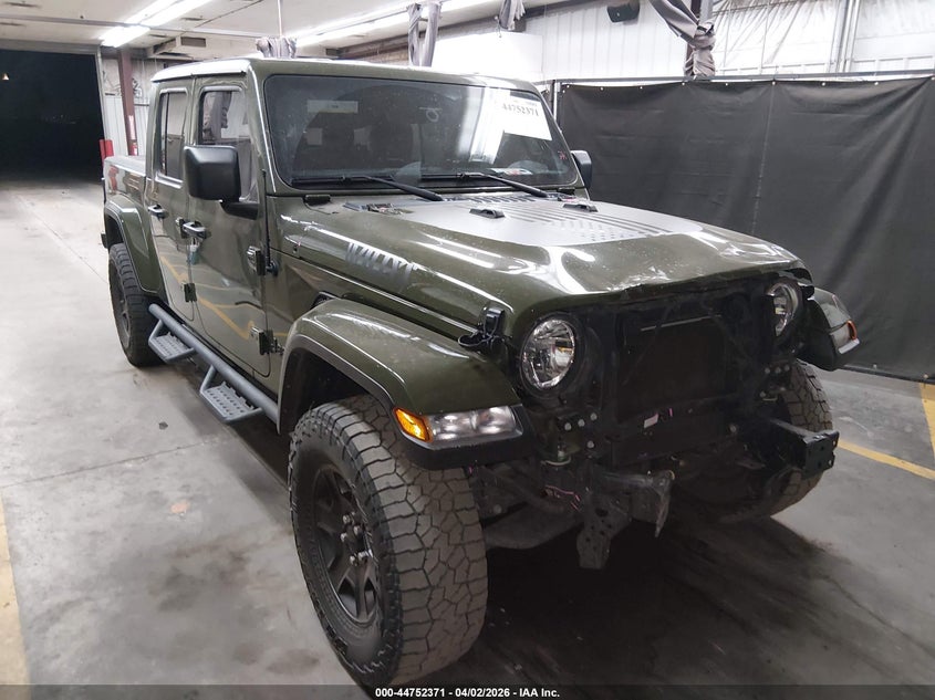 2021 Jeep Gladiator VIN 1C6HJTAG8ML618840 IAAI salvage auction — FRONT END, Wait Title, sold $15,100 on 2026-07-12 (photo 1)