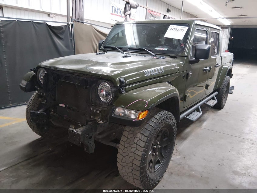 2021 Jeep Gladiator VIN 1C6HJTAG8ML618840 IAAI salvage auction — FRONT END, Wait Title, sold $15,100 on 2026-07-12 (photo 2)