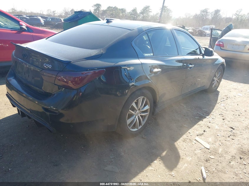 2015 Infiniti Q50 VIN JN1BV7AR2FM421710 IAAI salvage auction — LEFT SIDE, Wait Title, sold $1,050 on 2026-07-14 (photo 4)