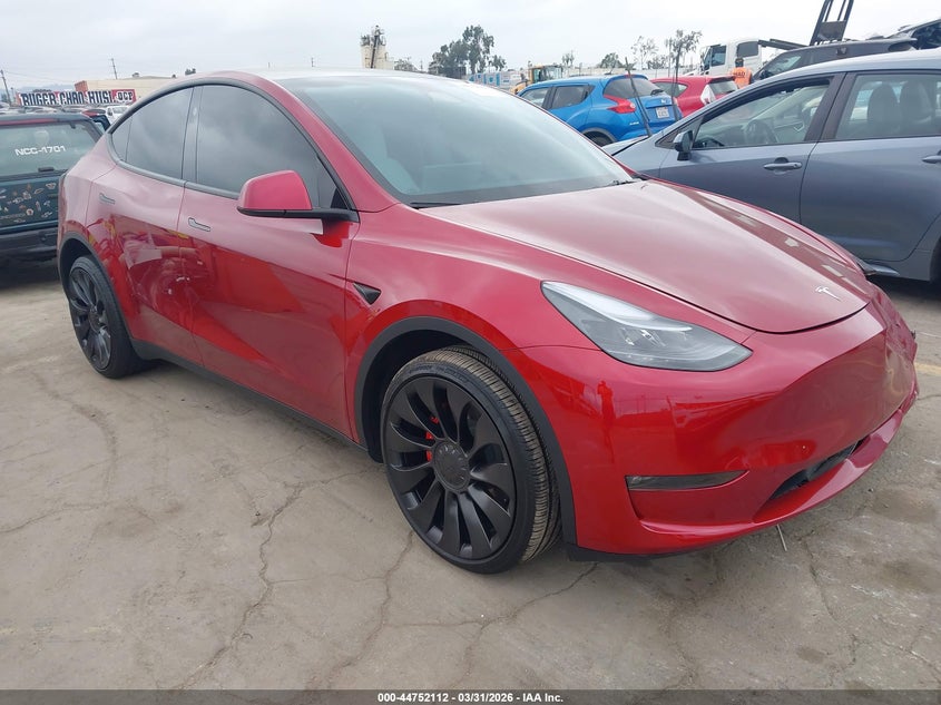 2024 Tesla Model y VIN 7SAYGDEF9RF160544 IAAI salvage auction — LEFT FRONT, Wait Title, sold $13,750 on 2026-07-15 (photo 1)