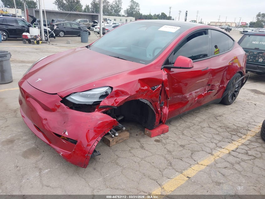 2024 Tesla Model y VIN 7SAYGDEF9RF160544 IAAI salvage auction — LEFT FRONT, Wait Title, sold $13,750 on 2026-07-15 (photo 2)