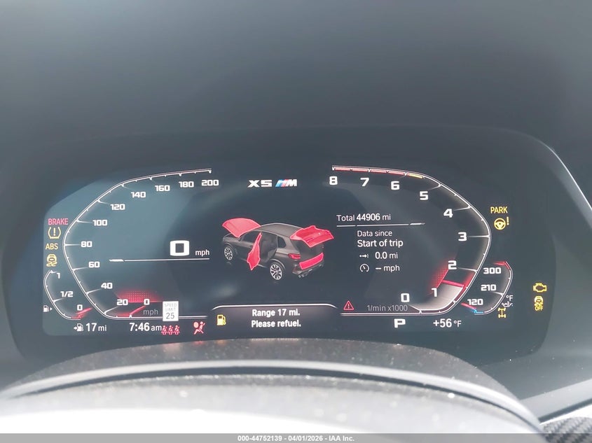 2022 BMW X5 m VIN 5YMJU0C05N9N31421 IAAI salvage auction — RIGHT FRONT, Wait Title, sold $41,600 on 2026-07-14 (photo 7)