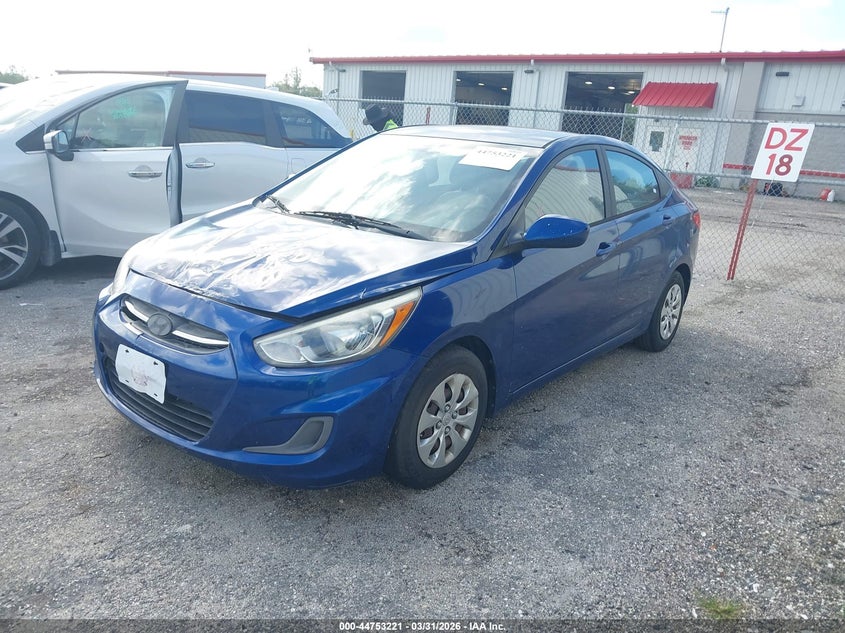 2016 Hyundai Accent VIN KMHCT4AE7GU983473 IAAI salvage auction — FRONT & REAR, Salvage (Texas), sold $700 on 2026-07-13 (photo 2)