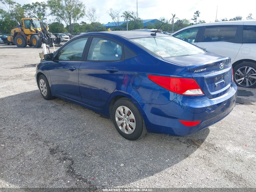 2016 Hyundai Accent VIN KMHCT4AE7GU983473 IAAI salvage auction — FRONT & REAR, Salvage (Texas), sold $700 on 2026-07-13 (photo 3)