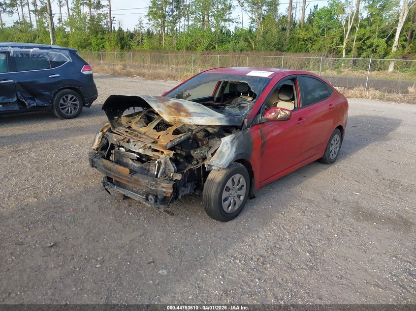 2016 Hyundai Accent VIN KMHCT4AE7GU049443 IAAI salvage auction — ENGINE BURN, Certificate Of Destruction (Florida), sold $250 on 2026-07-14 (photo 2)