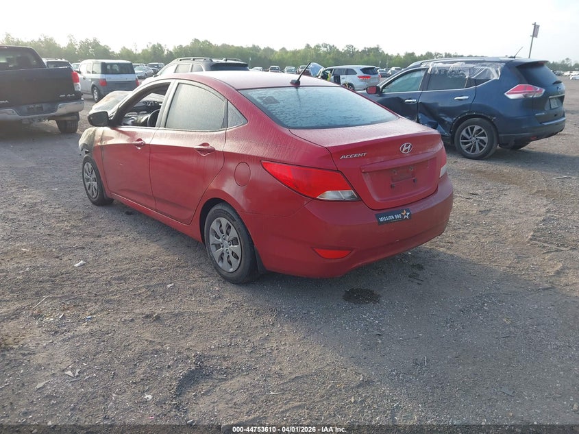 2016 Hyundai Accent VIN KMHCT4AE7GU049443 IAAI salvage auction — ENGINE BURN, Certificate Of Destruction (Florida), sold $250 on 2026-07-14 (photo 3)