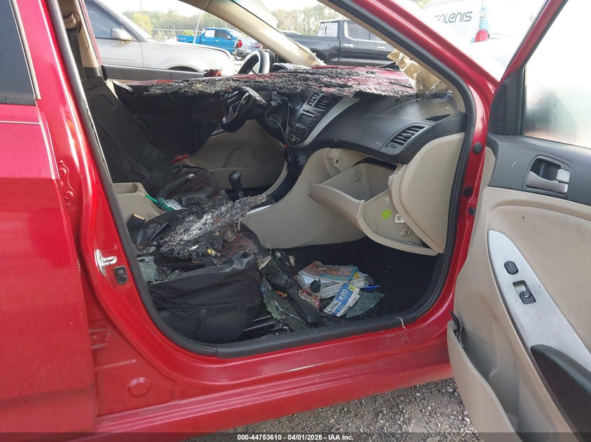 2016 Hyundai Accent VIN KMHCT4AE7GU049443 IAAI salvage auction — ENGINE BURN, Certificate Of Destruction (Florida), sold $250 on 2026-07-14 (photo 5)
