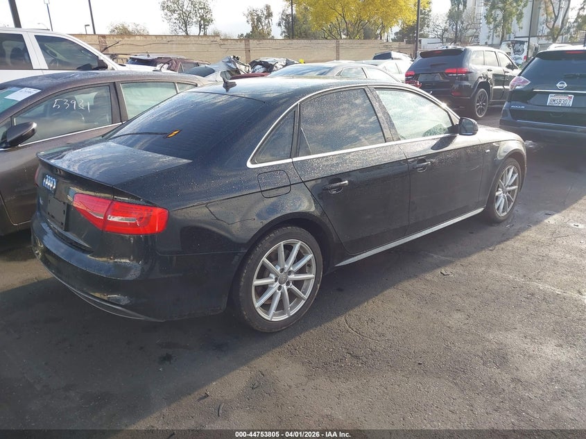 2015 Audi A4 VIN WAUAFAFL4FN011487 IAAI salvage auction — LEFT FRONT, Wait Title, sold $1,775 on 2026-08-14 (photo 4)