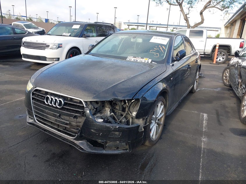 2015 Audi A4 VIN WAUAFAFL4FN011487 IAAI salvage auction — LEFT FRONT, Wait Title, sold $1,775 on 2026-08-14 (photo 6)