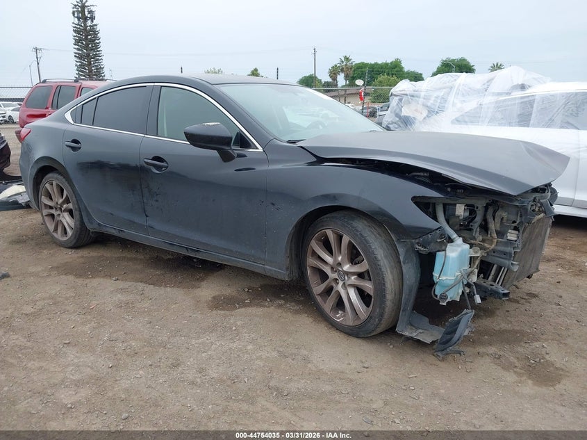 2014 Mazda 6 VIN JM1GJ1V61E1134189 IAAI salvage auction — FRONT END, Wait Title, sold $725 on 2026-07-14 (photo 1)