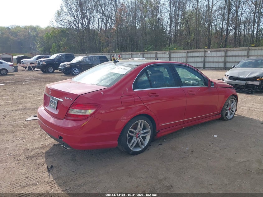 2011 Mercedes-benz C class VIN WDDGF8BB3BR151672 IAAI salvage auction — FRONT END, Salvage (Idaho), sold $575 on 2026-07-15 (photo 4)