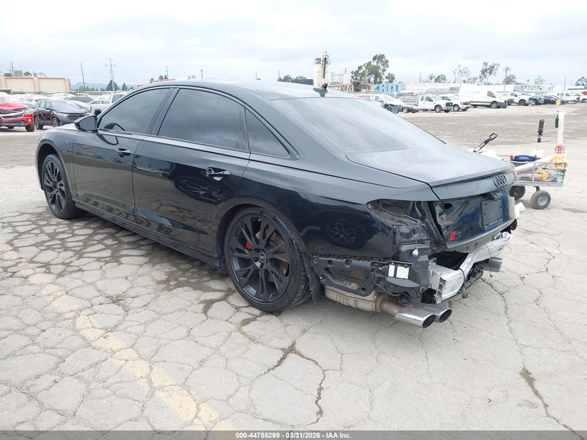 2025 Audi S8 VIN WAULSBF83SN002375 IAAI salvage auction — REAR END, Wait Title, sold $67,750 on 2026-07-08 (photo 3)