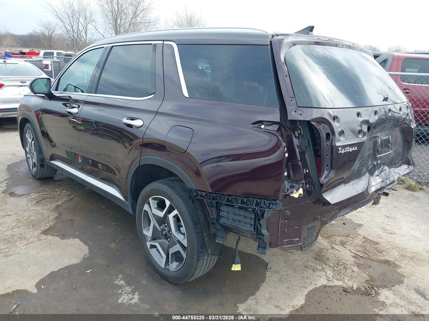 2024 Hyundai Palisade VIN KM8R44GE4RU765041 IAAI salvage auction — REAR END, Wait Title, sold $13,850 on 2026-07-14 (photo 3)