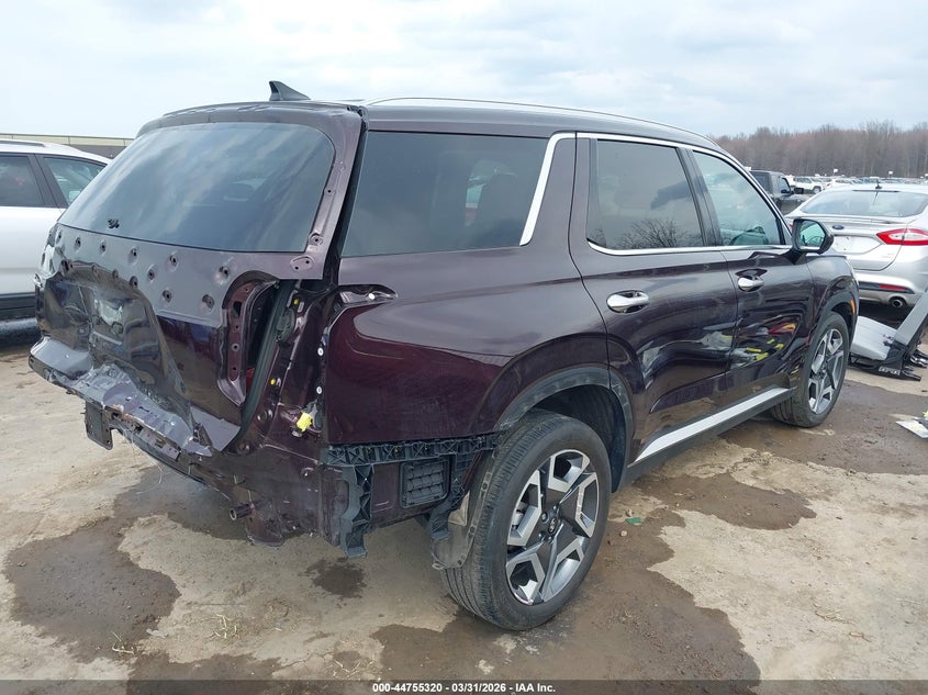 2024 Hyundai Palisade VIN KM8R44GE4RU765041 IAAI salvage auction — REAR END, Wait Title, sold $13,850 on 2026-07-14 (photo 4)